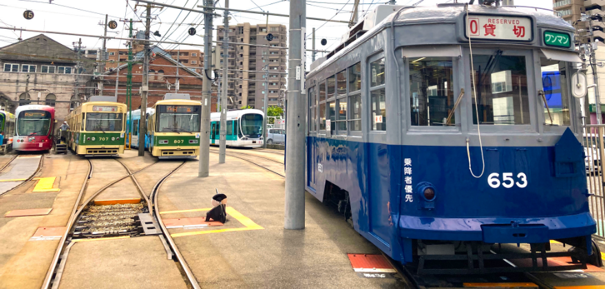 千田車庫（車庫・車内説明/ 記念撮影）